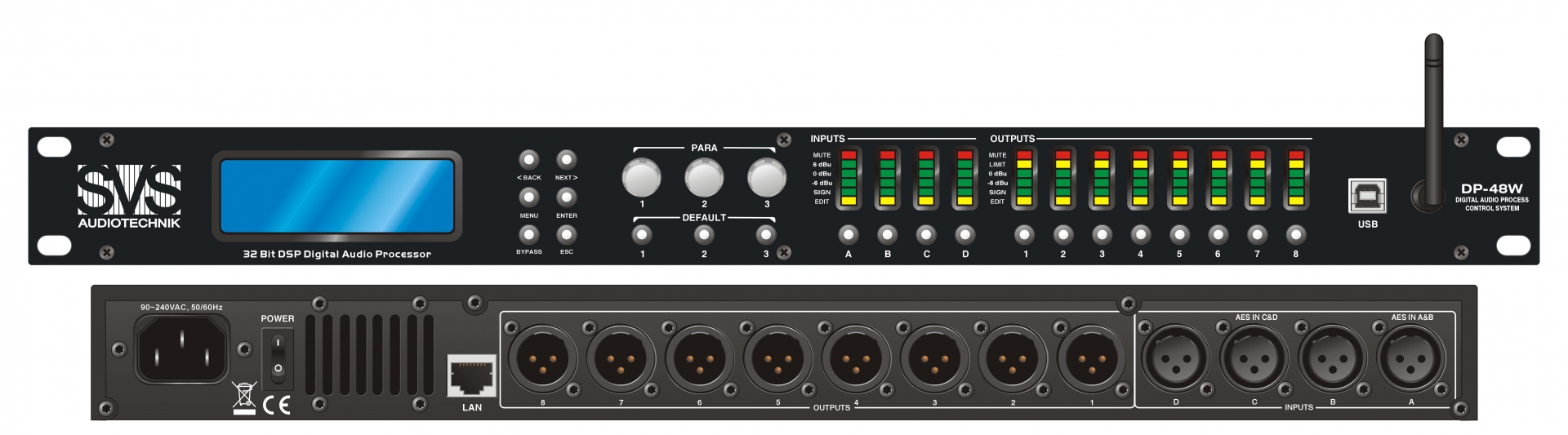 SVS Audiotechnik DP-48W Цифровой процессор: 4 входа 8 выходов в Нягани