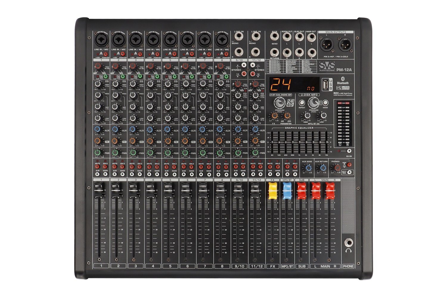 SVS Audiotechnik mixers PM-12A Активный аналоговый микшерный пульт, 12-канальный в Нягани